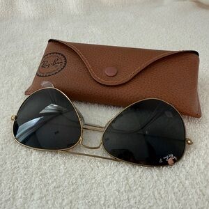 Ray Ban Aviator Classic Sunglasses Arista Gold Polarized G-15 Green 58 14mm